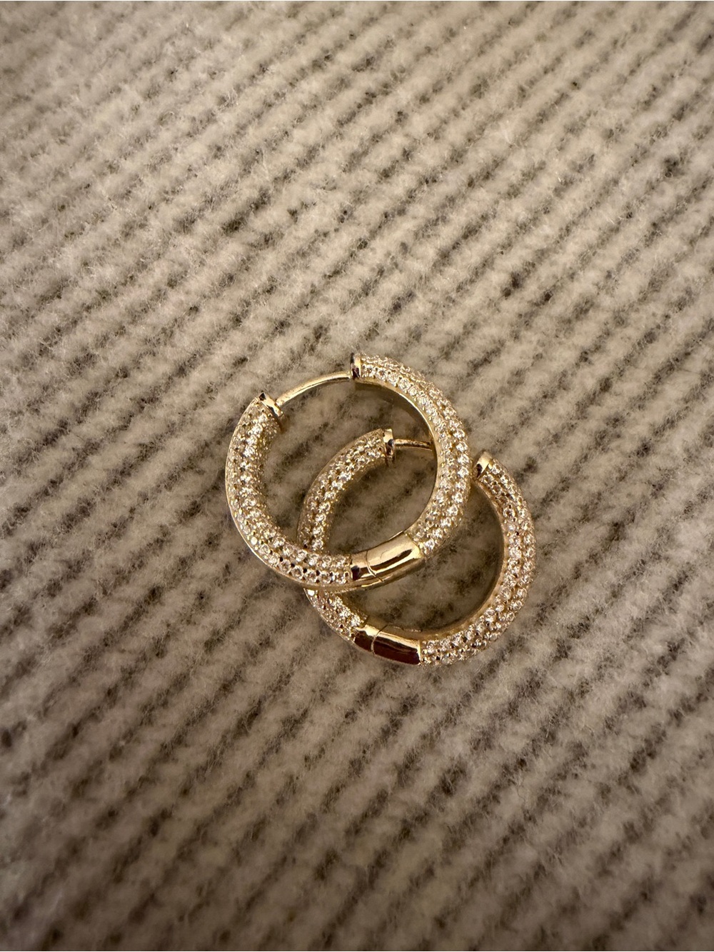 The M Jewerly Iced Ravello Mini Hoops - Picture 3 of 3